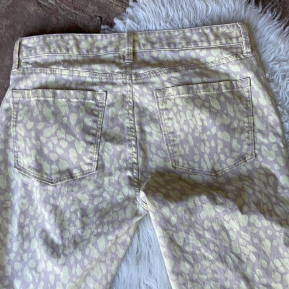 Loft Modern Straight Animal Print Classic Five Pocket Straight Leg Jeans Size 6 - Picture 4 of 13